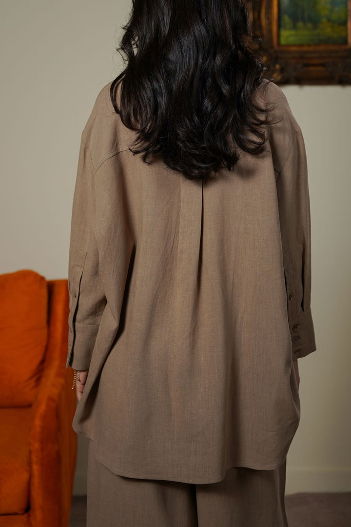 TAUPE PLANT FIBER SHIRT