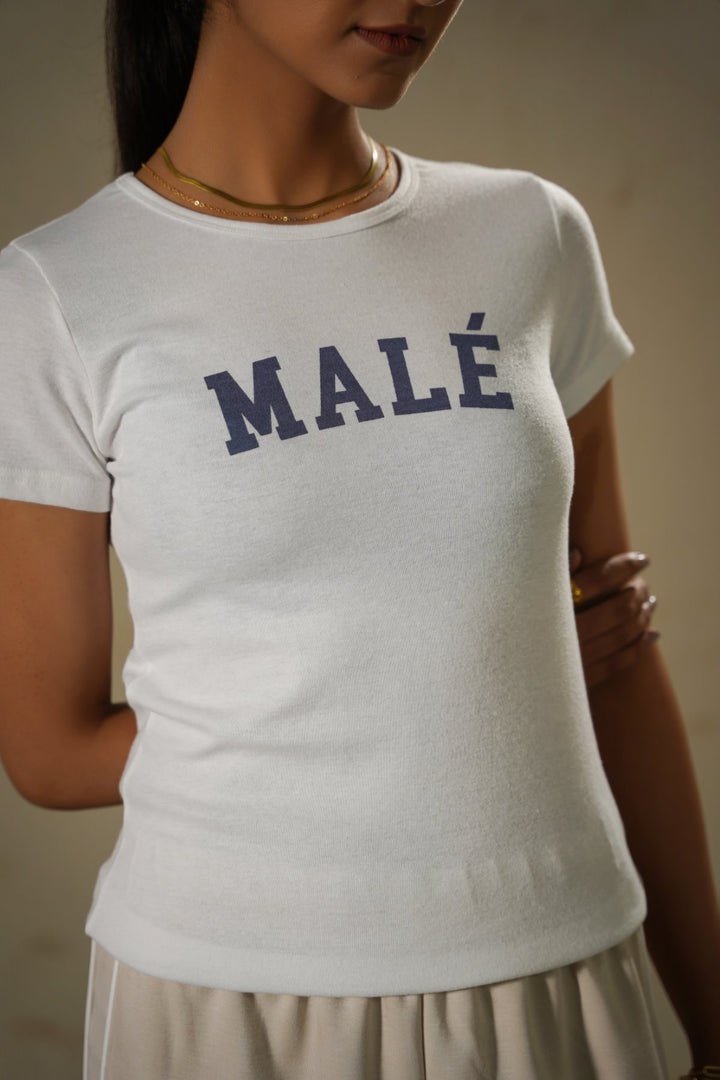 WHITE MALÃƒâ€° CAMPUS TEE