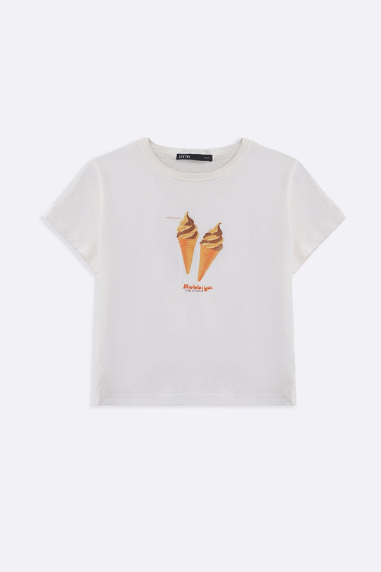 WHITE LAMA X ROBBIYA CONE TEE
