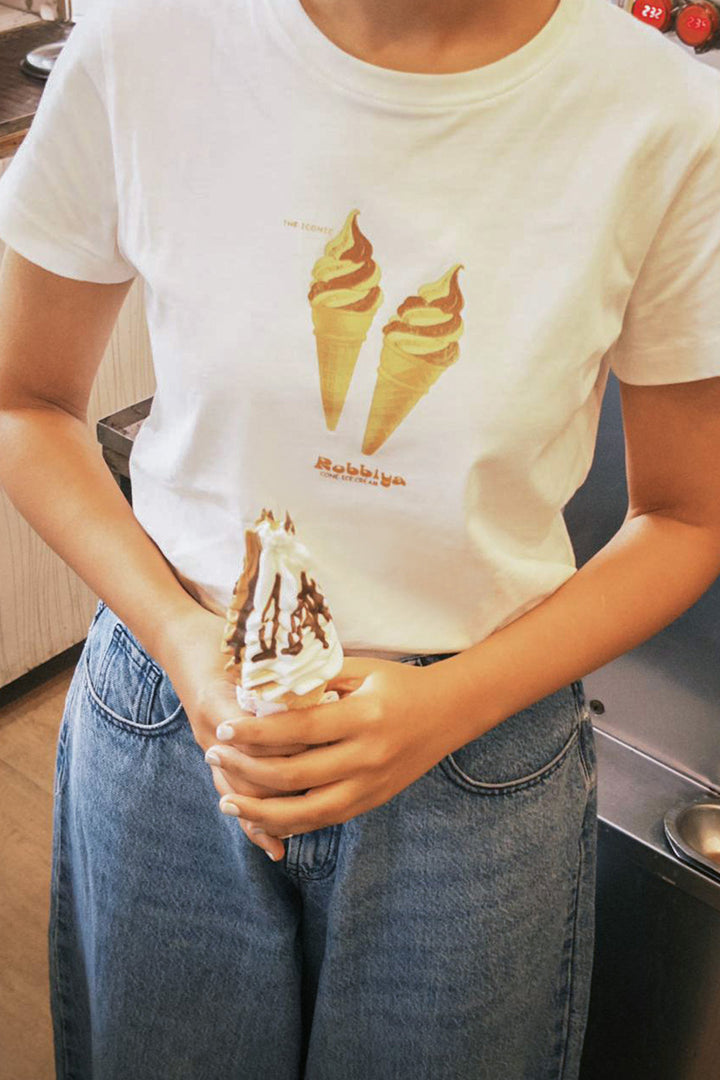 WHITE LAMA X ROBBIYA CONE TEE