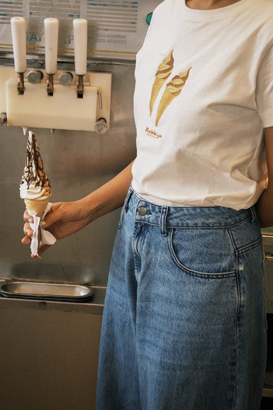 WHITE LAMA X ROBBIYA CONE TEE