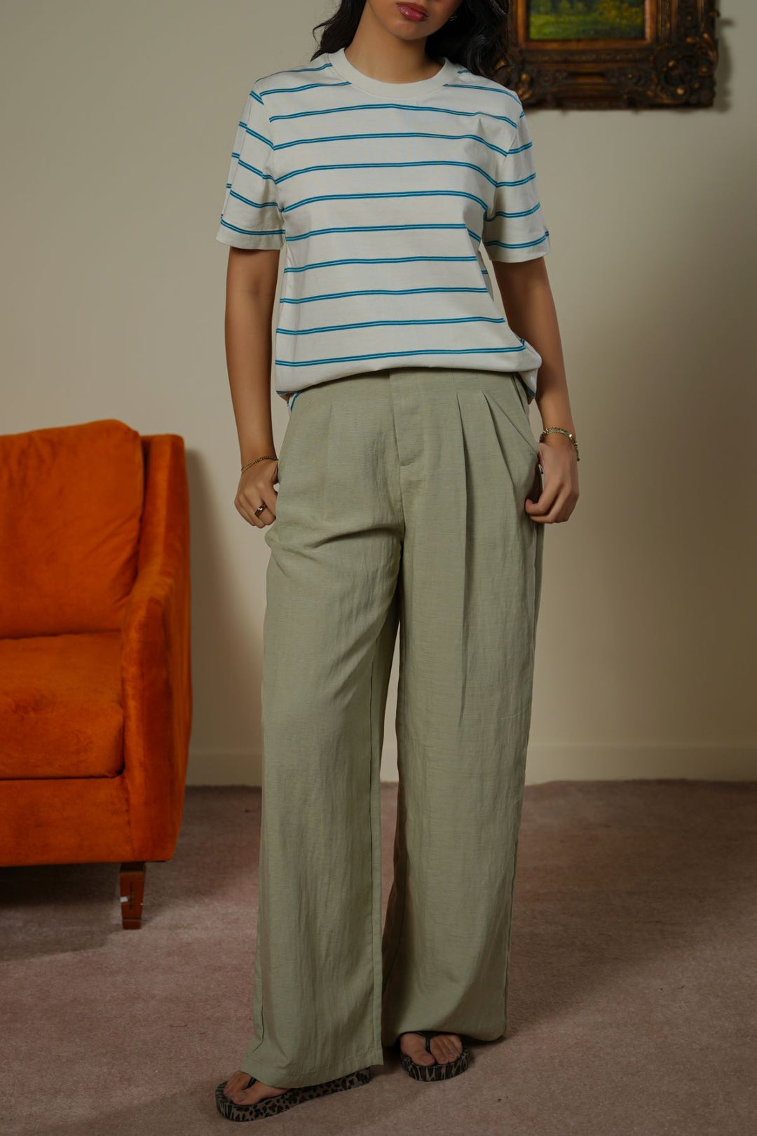 LIGHT BLUE WEEKEND STRIPE TEE