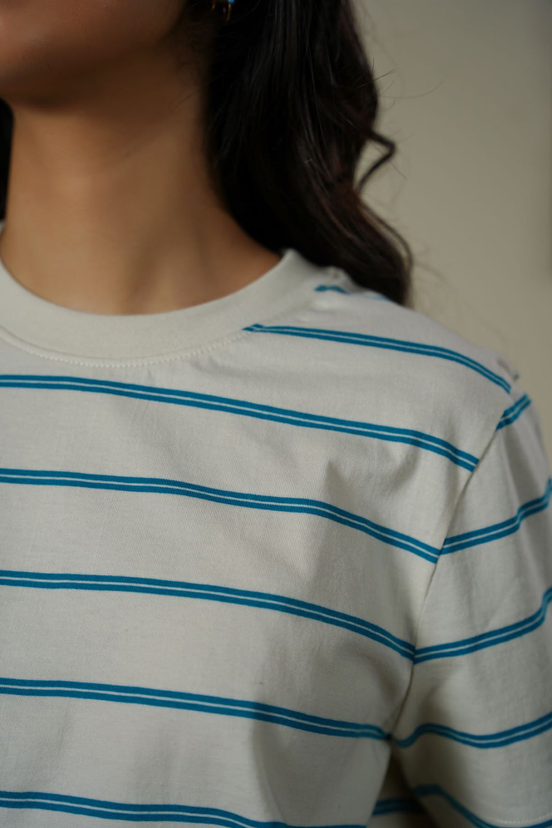 LIGHT BLUE WEEKEND STRIPE TEE