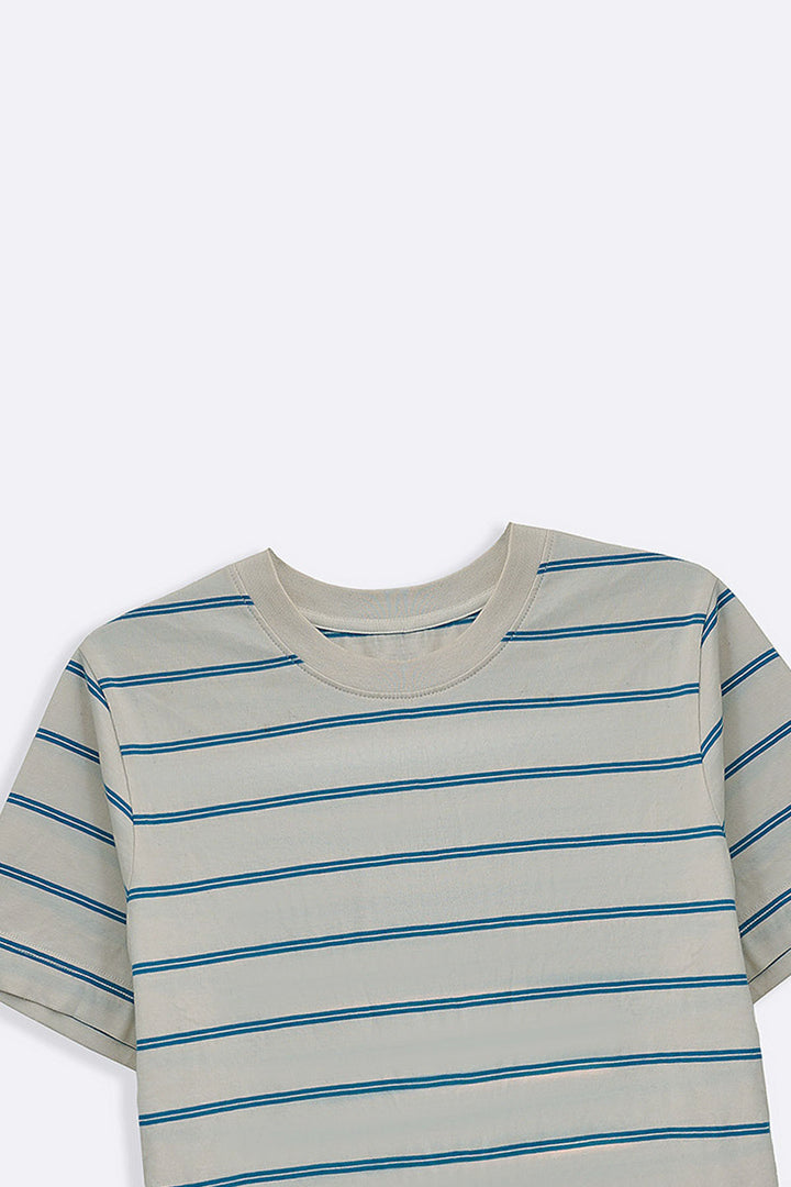 LIGHT BLUE WEEKEND STRIPE TEE