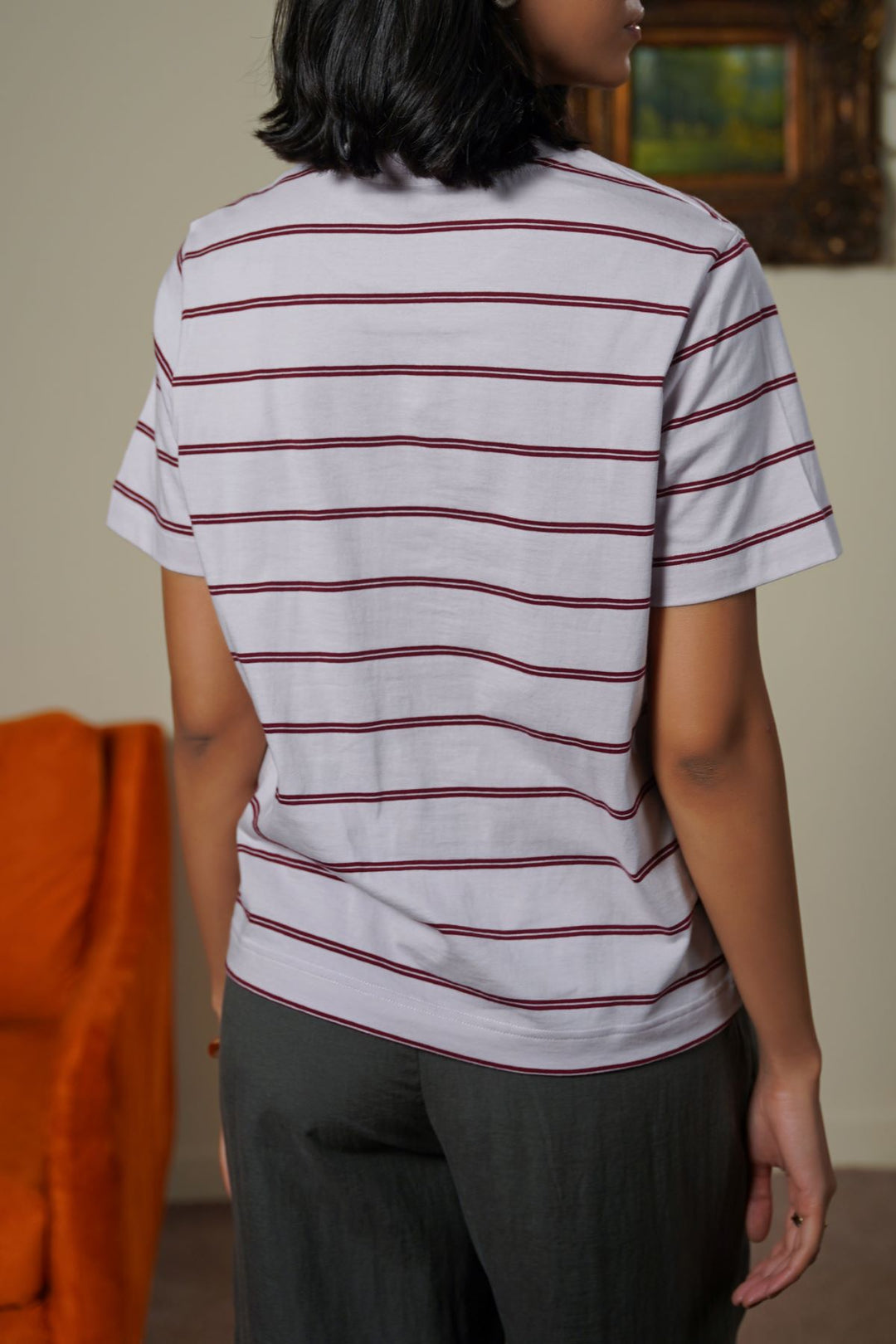 LIGHT PINK WEEKEND STRIPE TEE