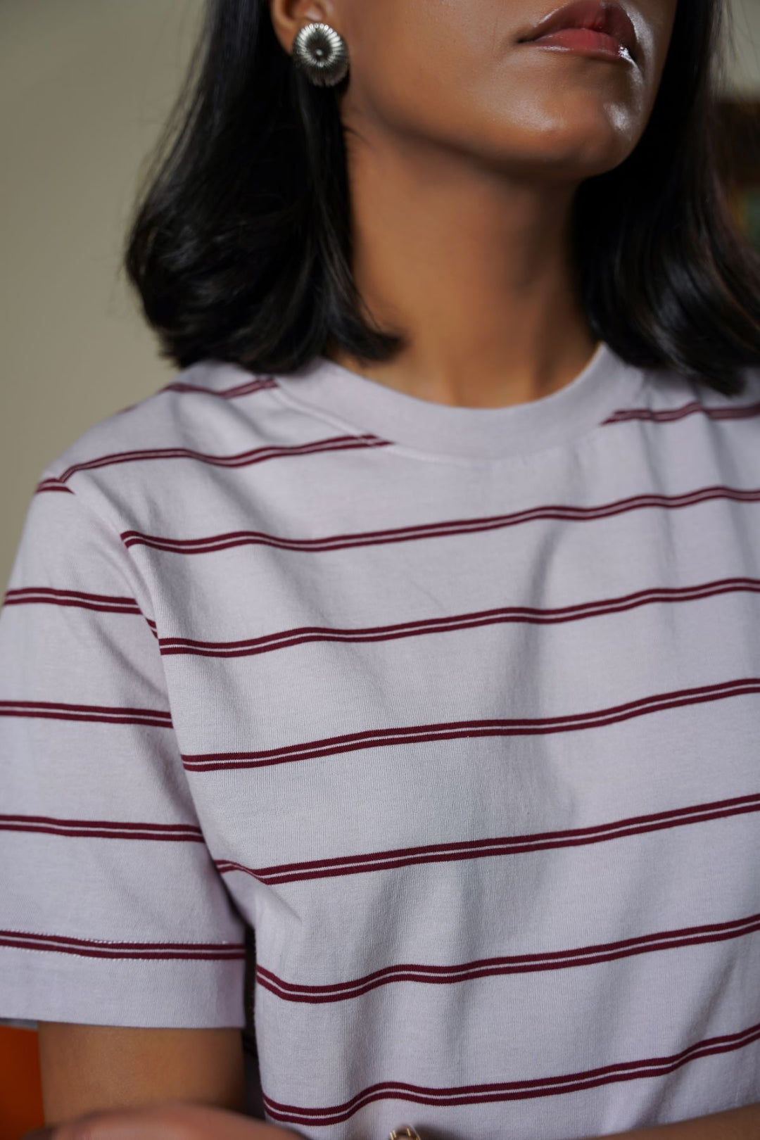 LIGHT PINK WEEKEND STRIPE TEE