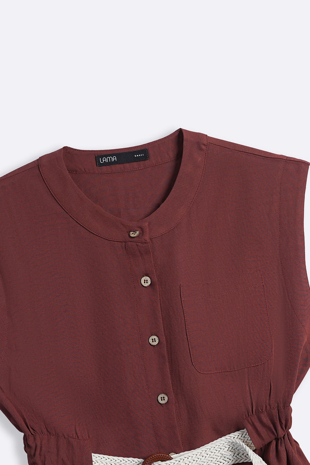 RUST BELTED SAFARI TOP