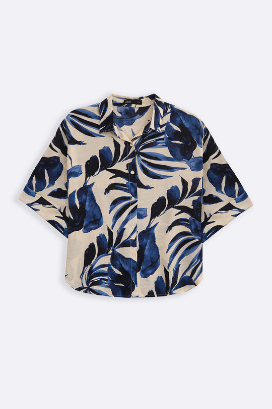 BLUE INDIGO PALM RESORT SHIRT