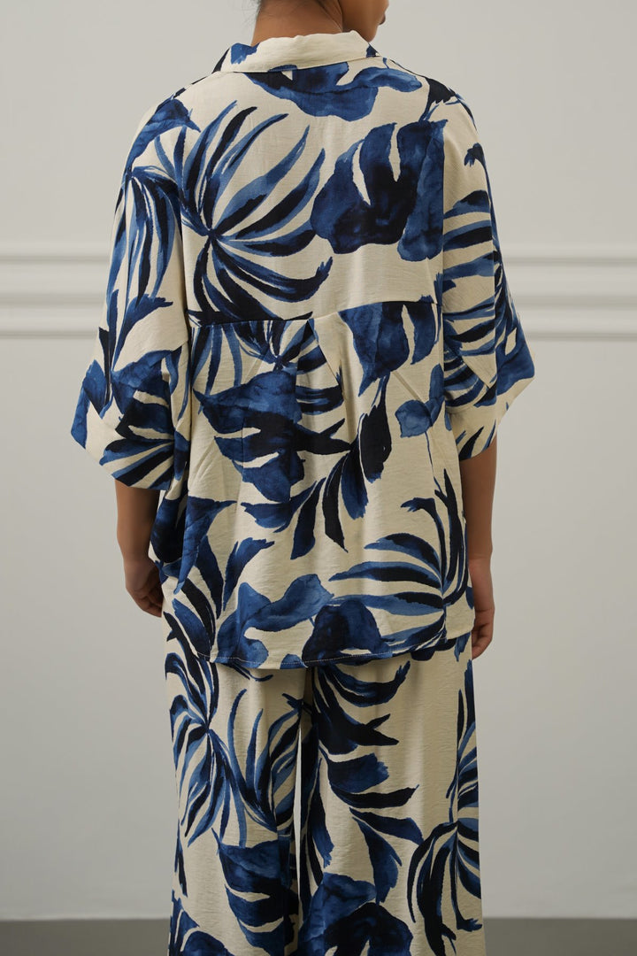 BLUE INDIGO PALM RESORT SHIRT