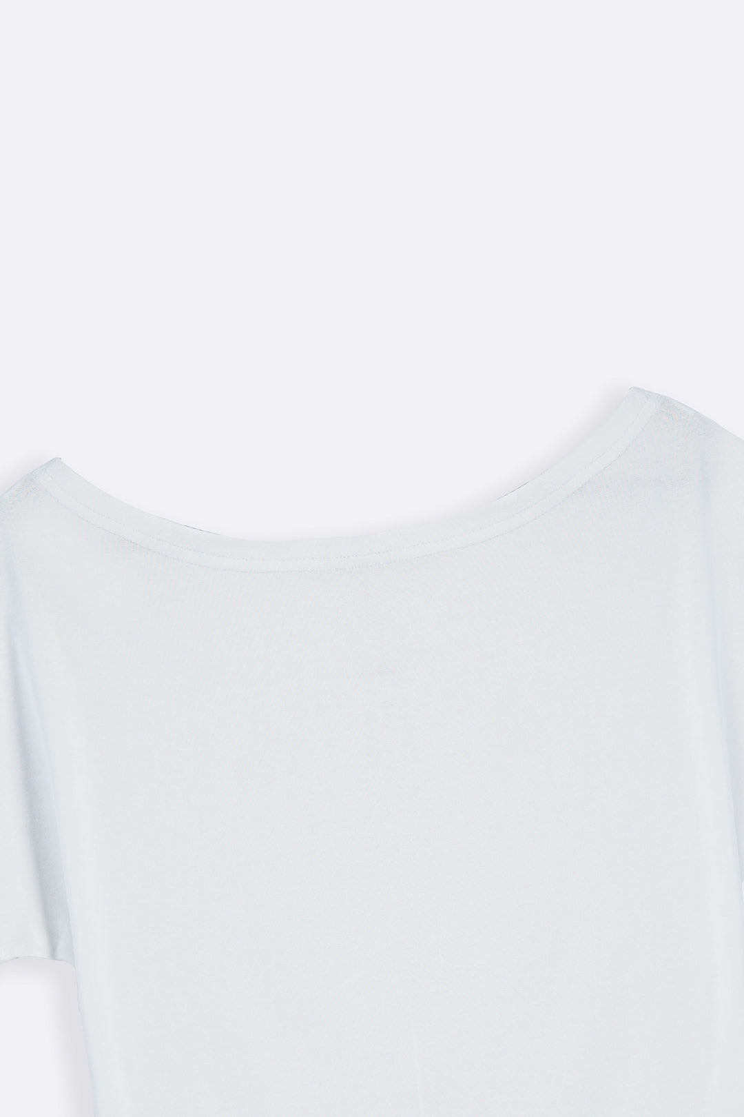 WHITE BARE SHOULDER TEE