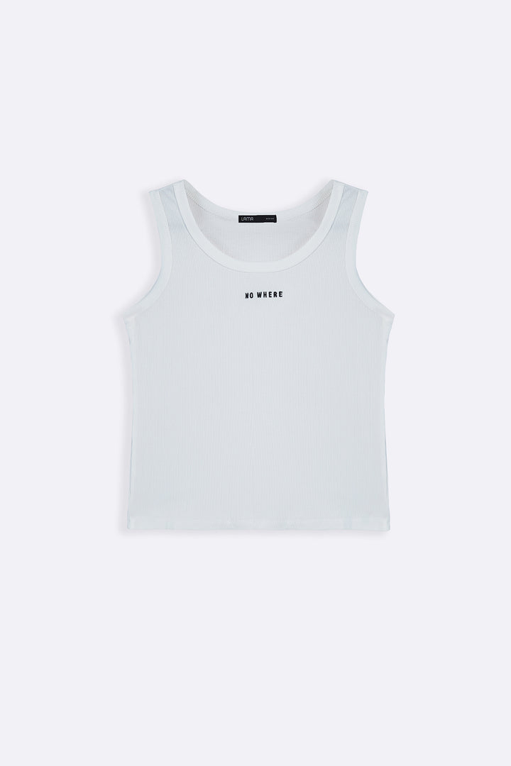 WHITE NOWHERE TANK