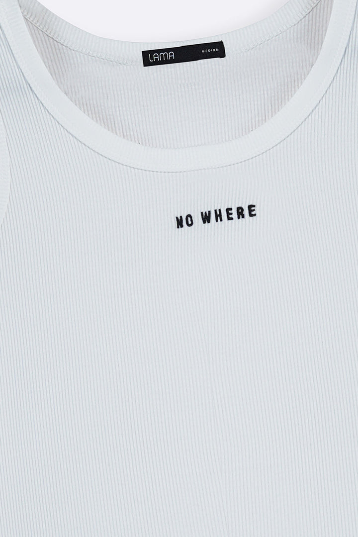 WHITE NOWHERE TANK