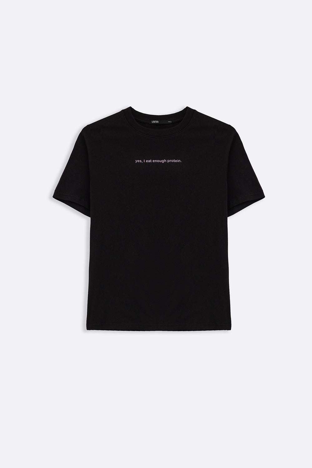 BLACK I EAT ENOUGH PROTEIN TEE