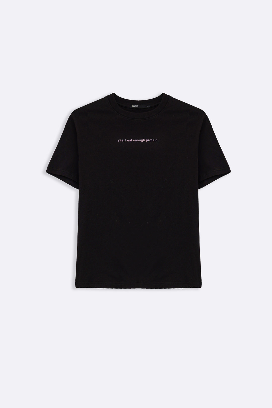 BLACK I EAT ENOUGH PROTEIN TEE