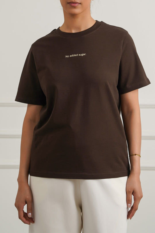 BROWN NO ADDED SUGAR TEE