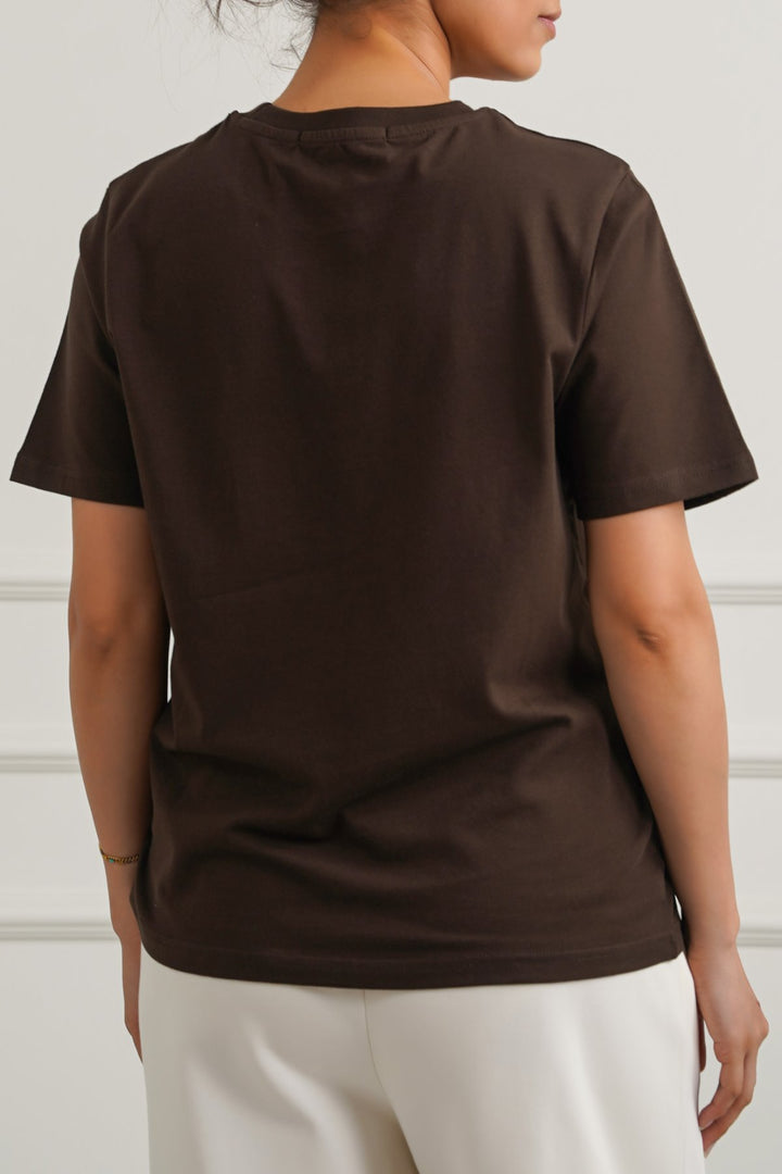BROWN NO ADDED SUGAR TEE