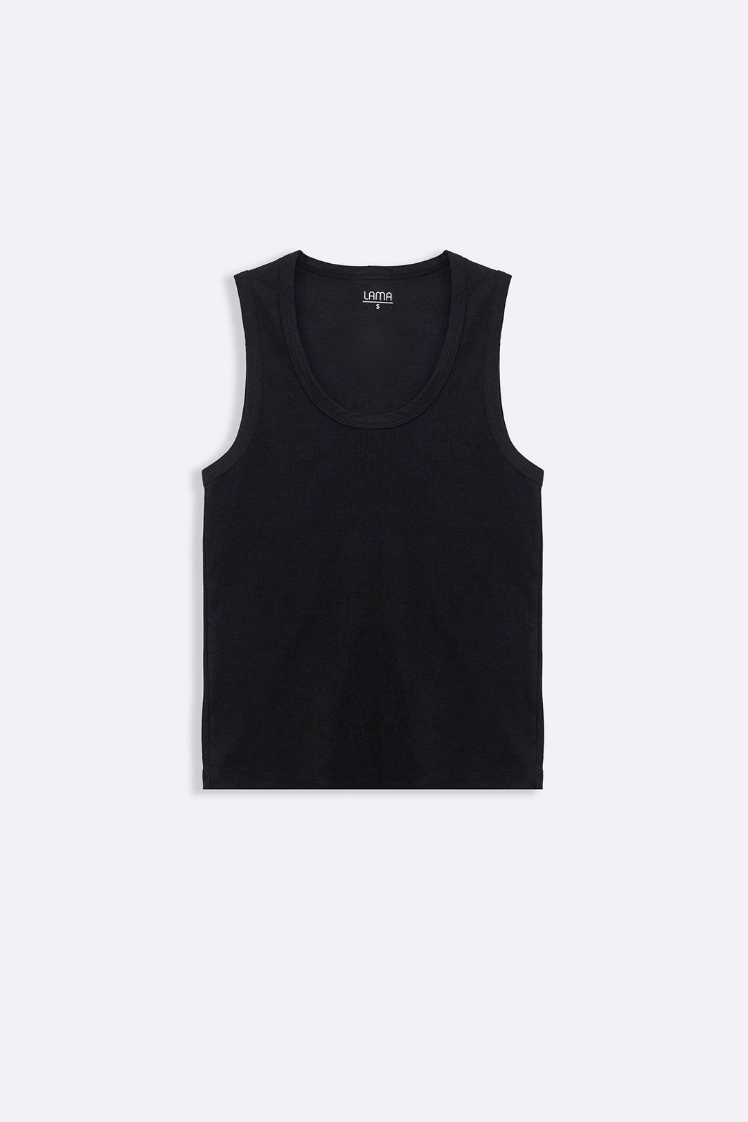 BLACK SCOOPNECK TANK