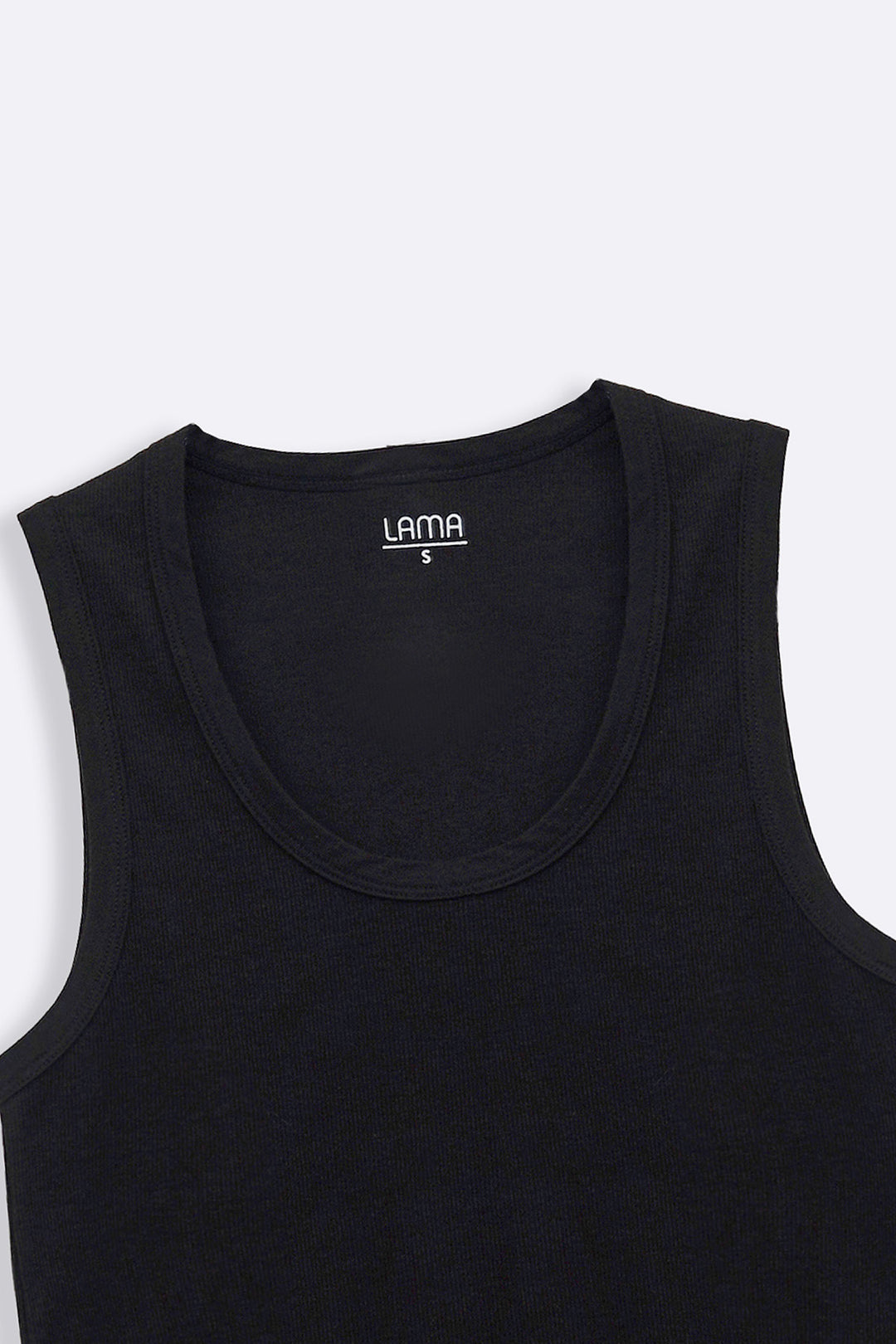 BLACK SCOOPNECK TANK