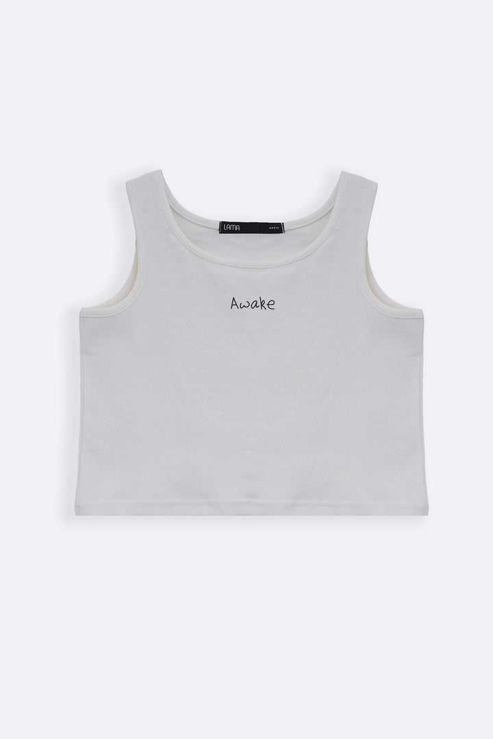 WHITE BASIC SHORT TANK