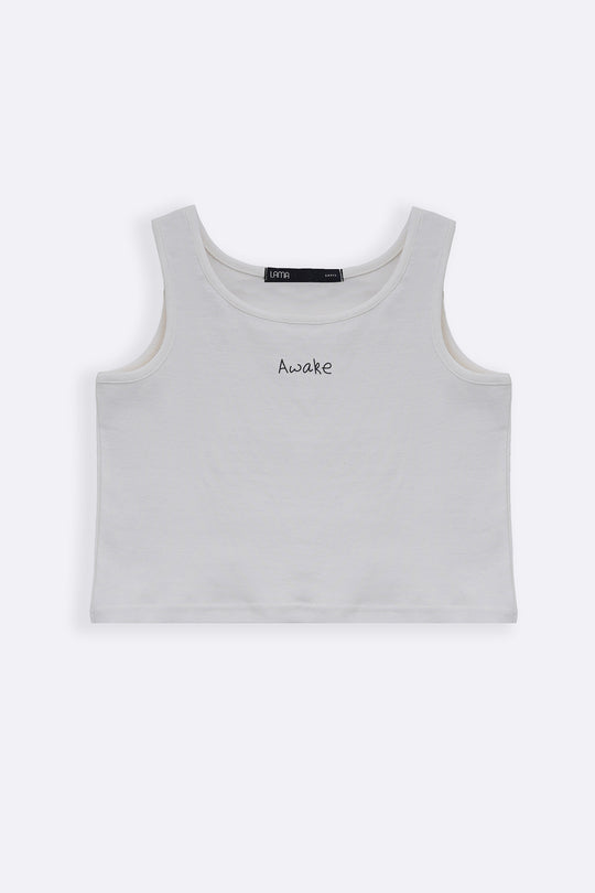 WHITE BASIC SHORT TANK