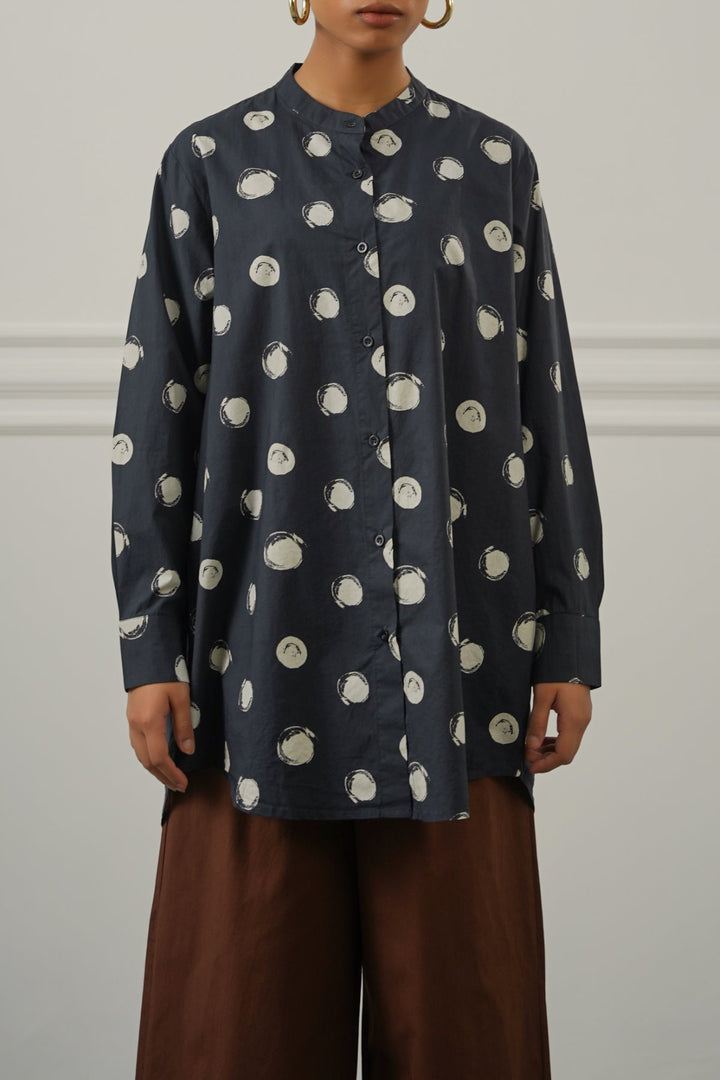 BLACK GALAXY POLKA SHIRT