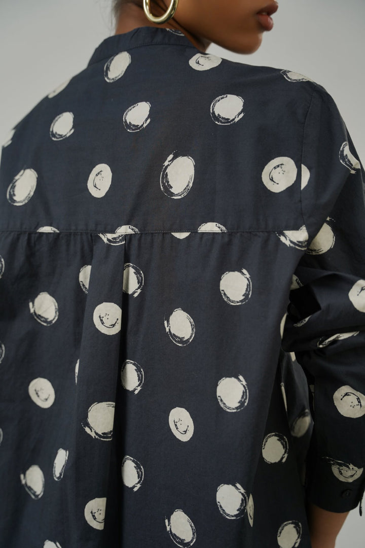 BLACK GALAXY POLKA SHIRT
