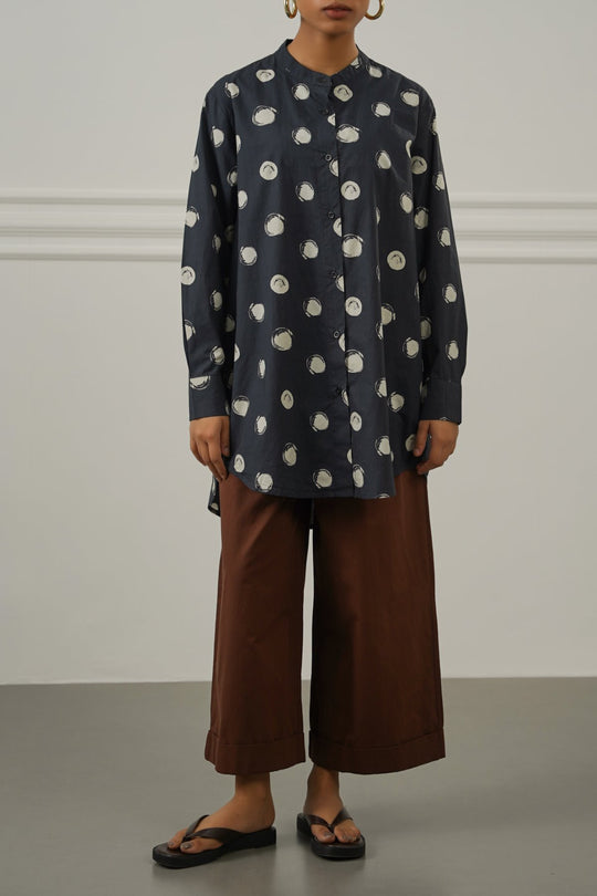 BLACK GALAXY POLKA SHIRT