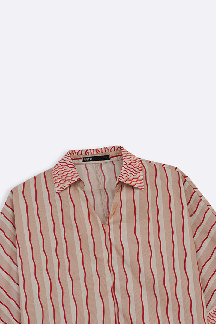 PINK STRIPED COTTON BLOUSE