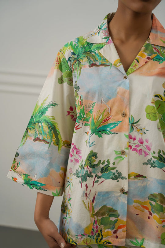 OFF WHITE ALOHA SAFARI SHIRT