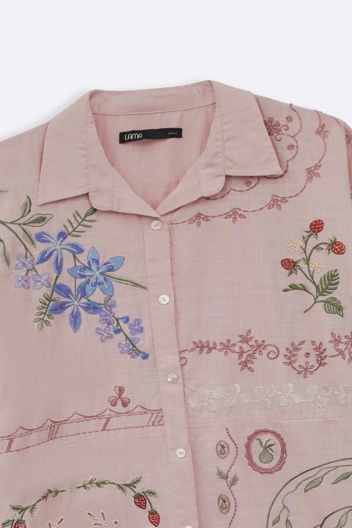 LIGHT PINK PINK BERRY BUTTON DOWN