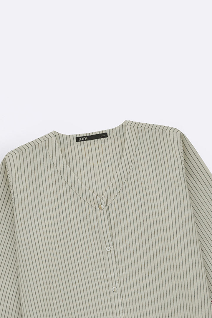 ECRU CHERRY STORY PINSTRIPE SHIRT