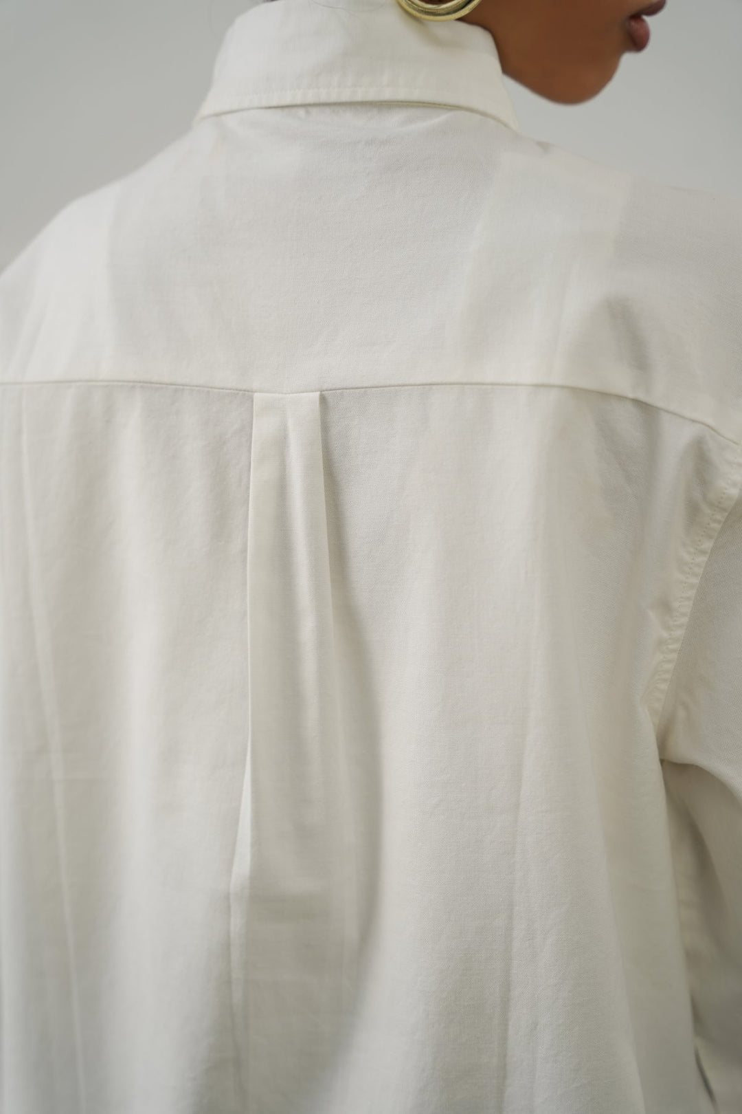 WHITE OXFORD PANEL SHIRT