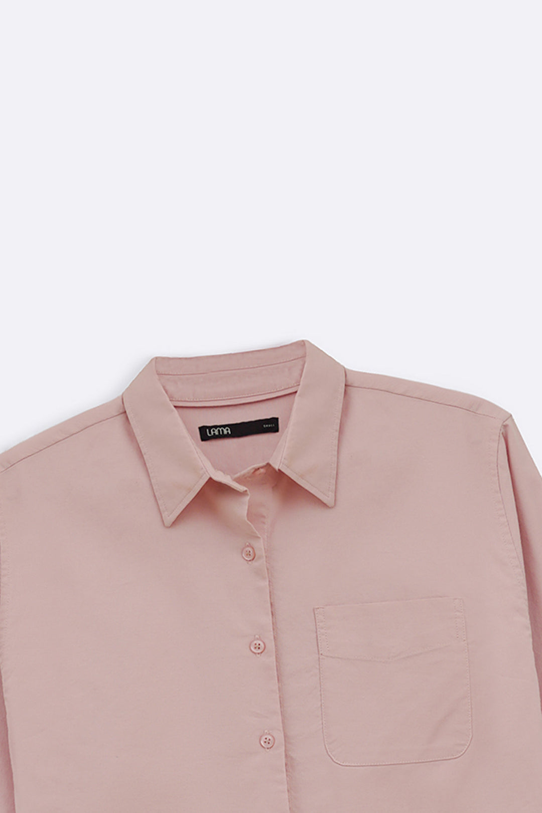 PINK OXFORD CROPPED SHIRT