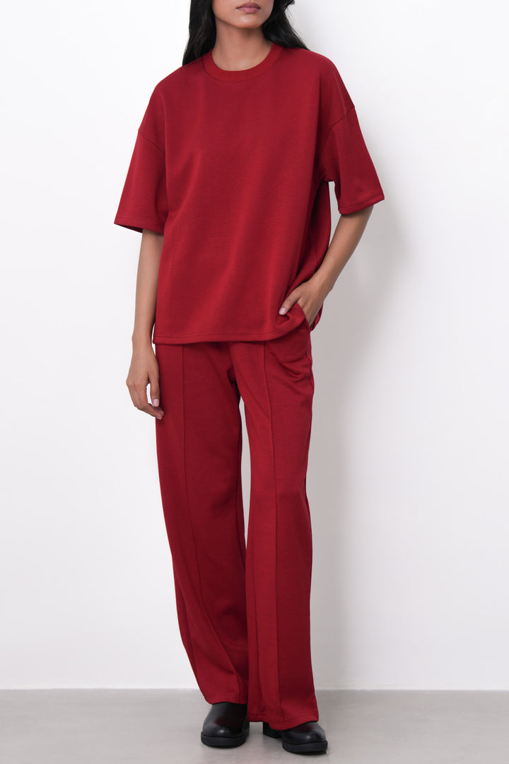 RED CHERRY-OVERSIZED T-SHIRT