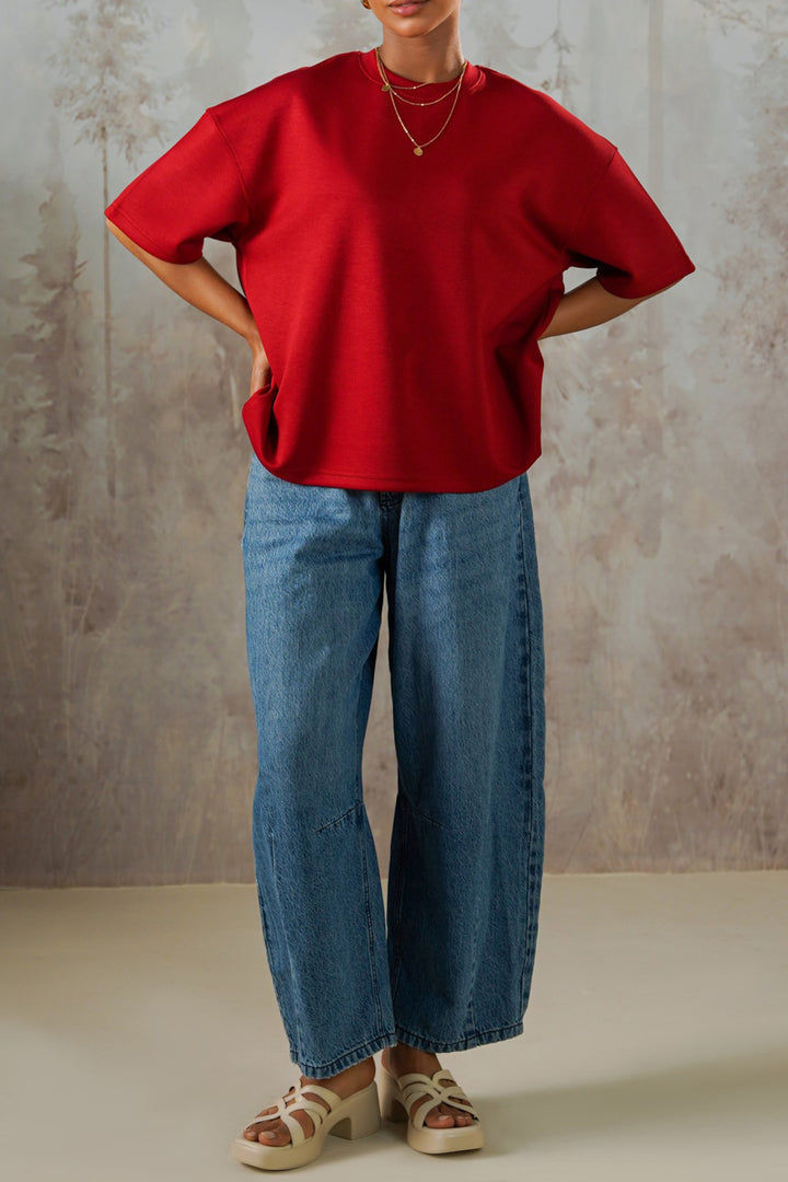 RED CHERRY OVERSIZED T-SHIRT