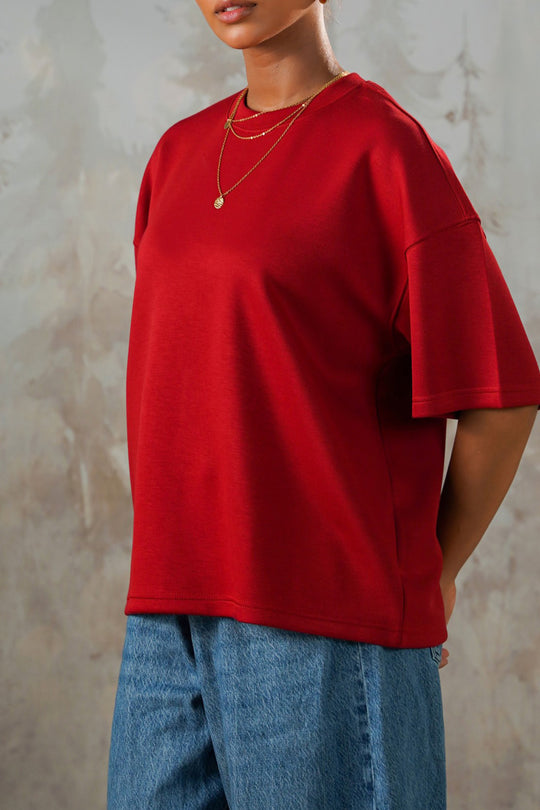 RED CHERRY OVERSIZED T-SHIRT