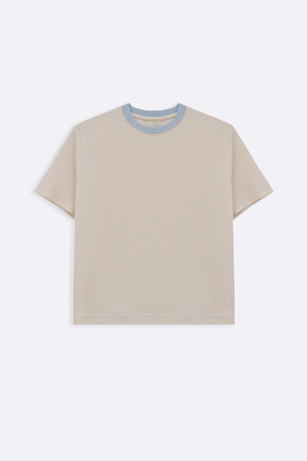 IVORY CROPPED CONTRAST TEE