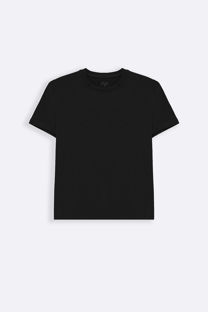 BLACK CASUAL EVERYDAY TEE