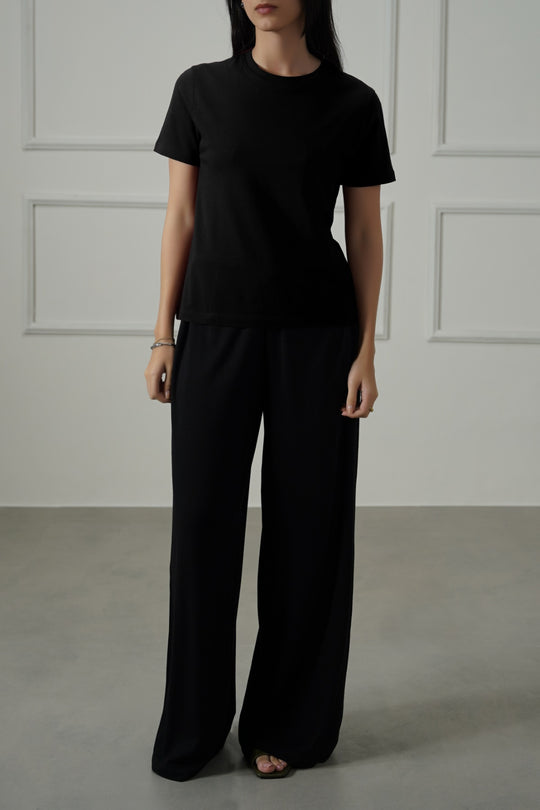 BLACK CASUAL EVERYDAY TEE