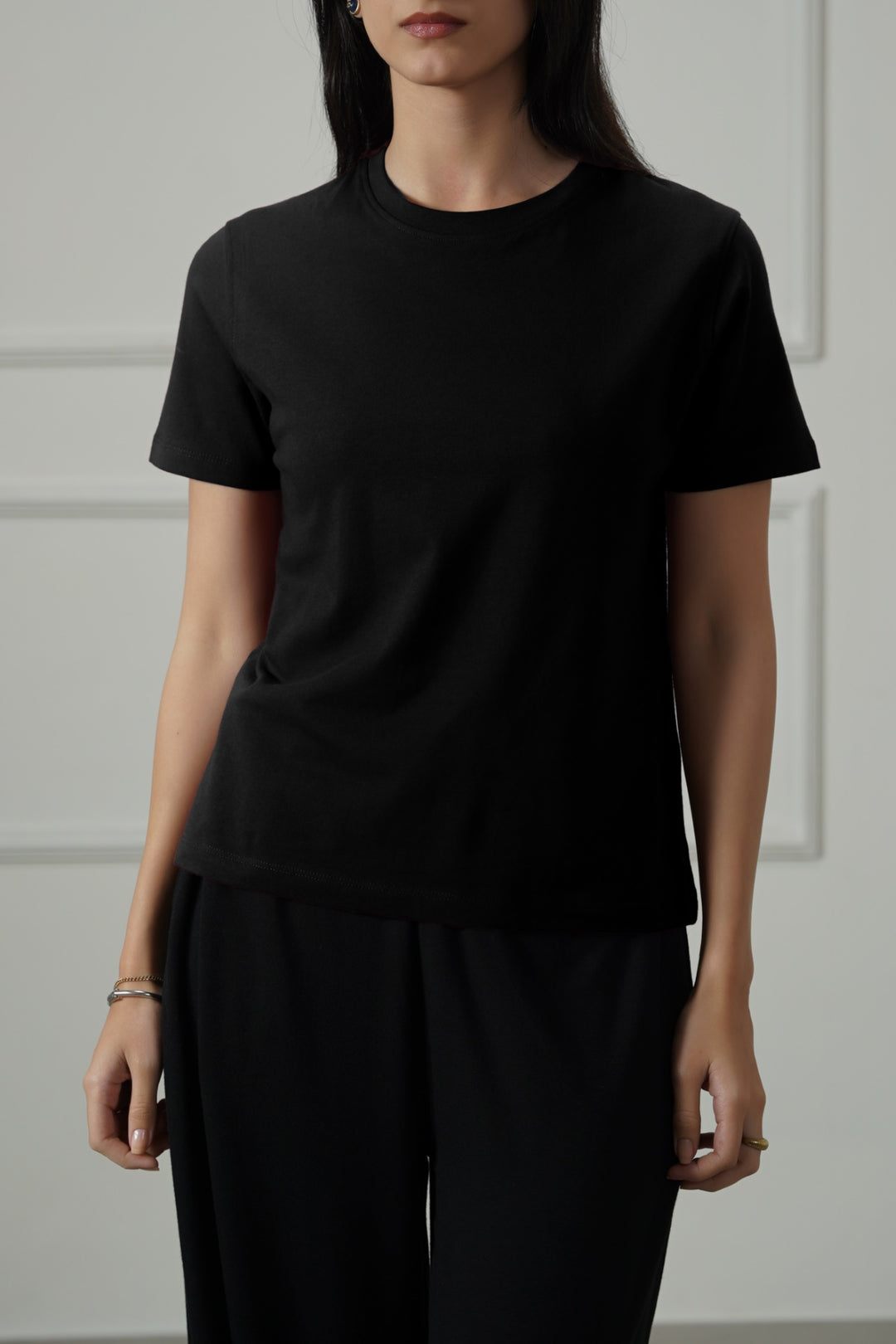 BLACK CASUAL EVERYDAY TEE