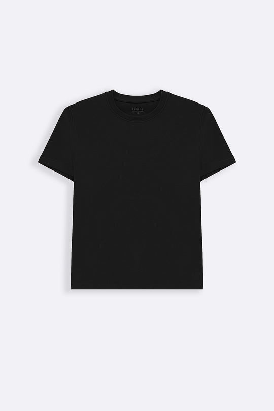 BLACK CASUAL EVERYDAY TEE