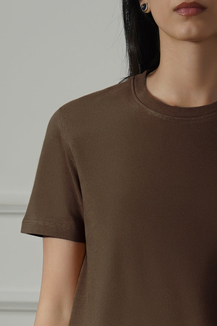 BROWN CASUAL EVERYDAY TEE