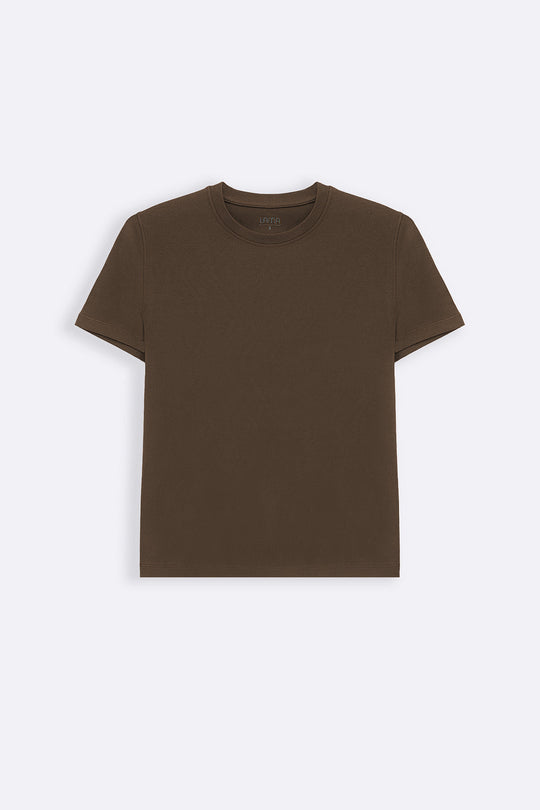 BROWN CASUAL EVERYDAY TEE