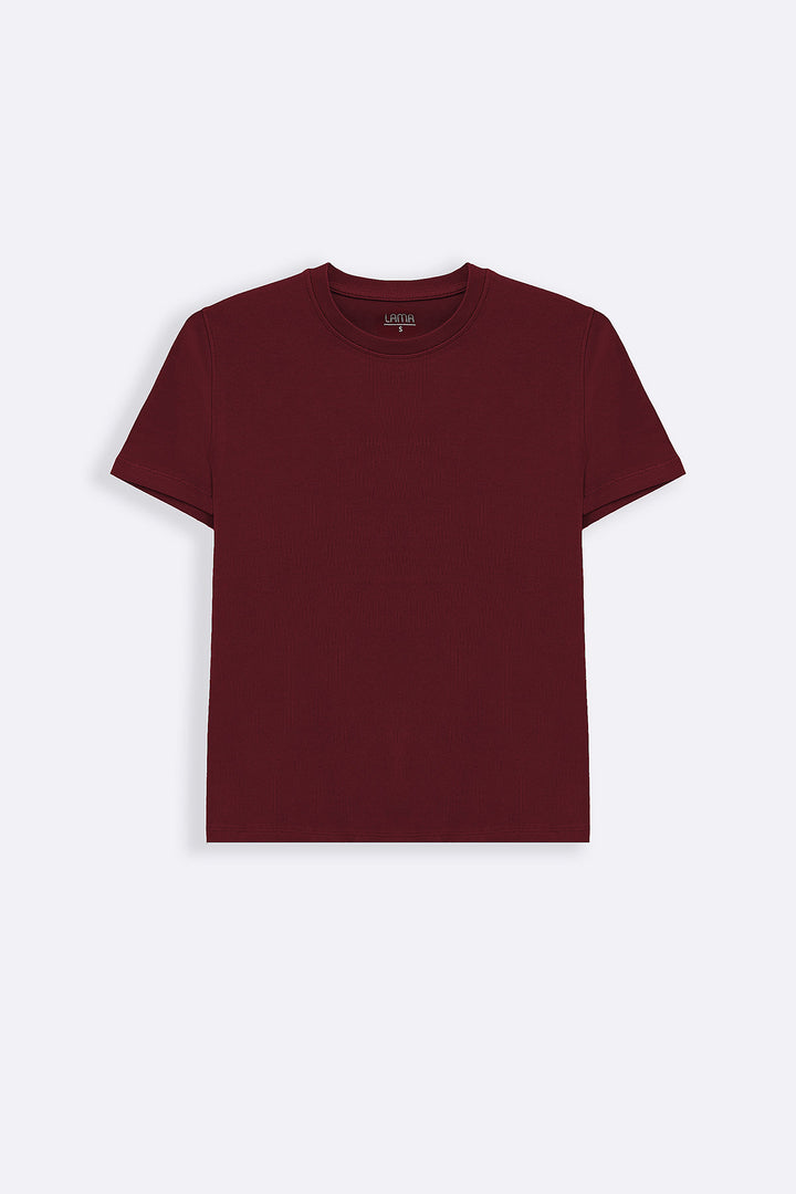MAROON CASUAL EVERYDAY TEE