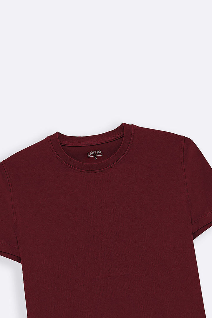 MAROON CASUAL EVERYDAY TEE