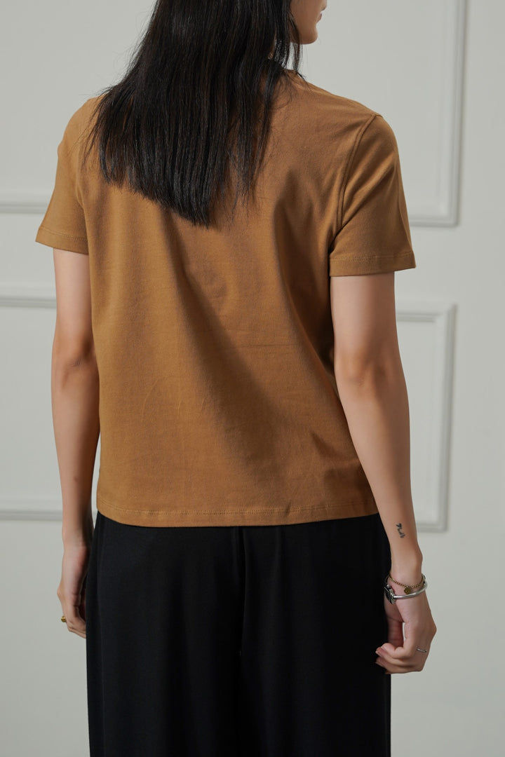 TAUPE CASUAL EVERYDAY TEE