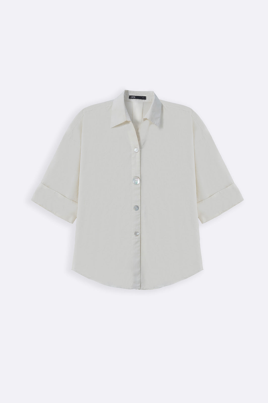 ECRU LYOCELL LINEN BUTTON SHIRT