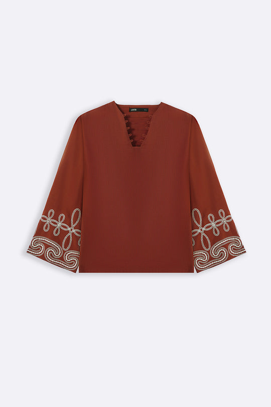 RUST WINE KORU TUNIC