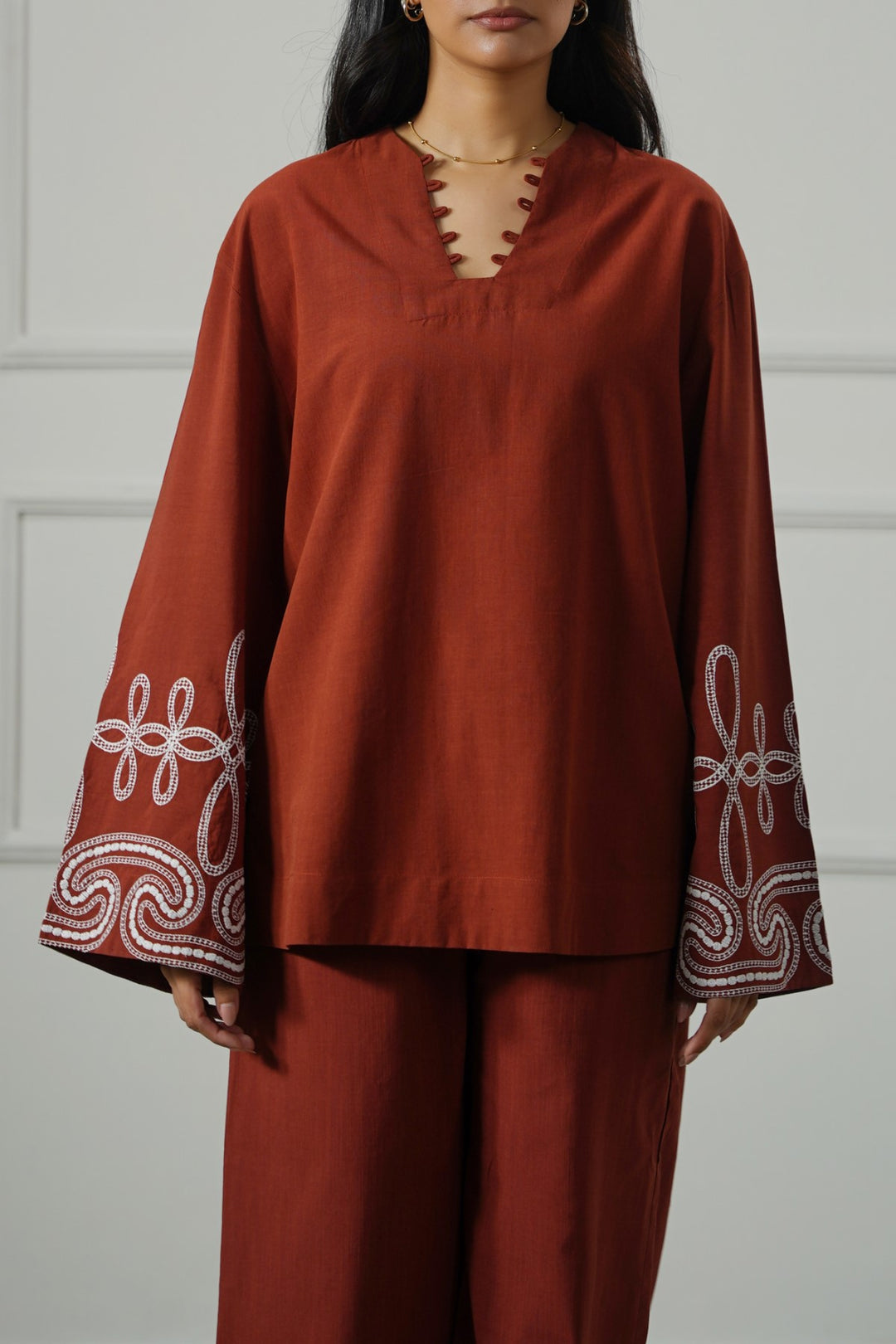RUST WINE KORU TUNIC