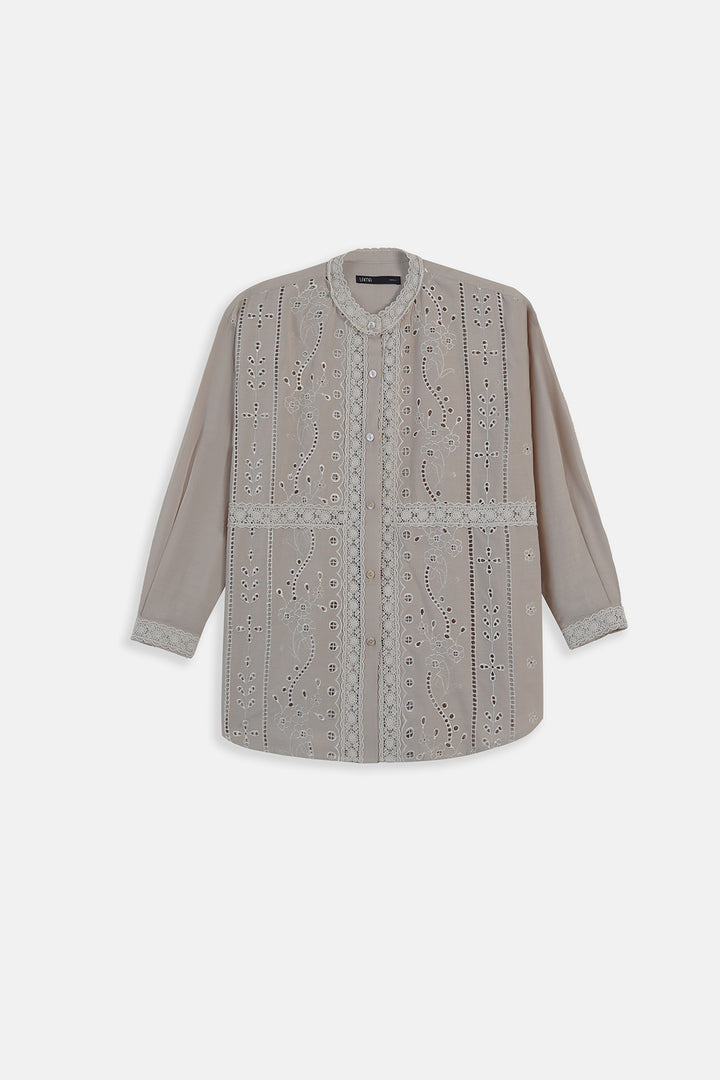 BEIGE FILIGREE LACE TUNIC
